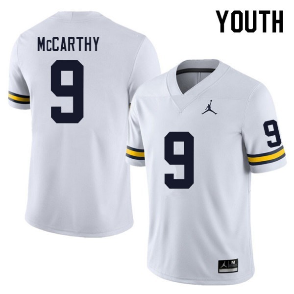 Michigan Wolverines #9 Youth J.J. McCarthy Jersey White Official